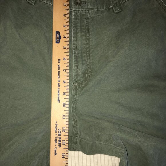Vintage Izod Rock Washed Green Canvas Pants Size 36x32 RN 36543 side pocket. - Picture 5 of 11